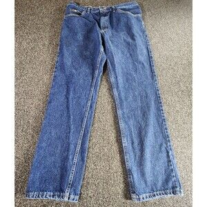 Lee Jeans Men's 38x32 Straight Leg 100% Cotton No Stretch Western Regular Fit